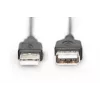 Digitus ASSMANN - Kabel przedłużający USB - USB (W) do USB (W) - 1,8 m (USB/USB 2.0) - Formowany - Czarny (AK-300200-018-S)