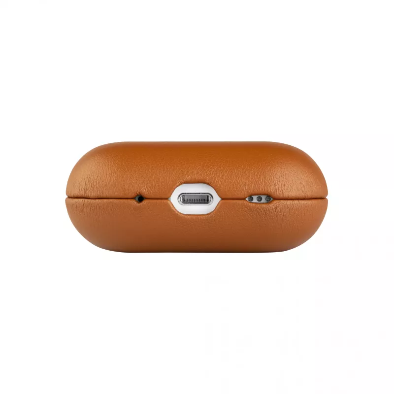Etui na słuchawki Fixed z obsługą MagSafe | Apple AirPods Pro 2/Pro 2 (USB-C) | Brązowy | Skóra