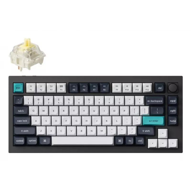 Klawiatura mechaniczna Keychron Q1 Max 75% z przełącznikami Banana, Carbon Black