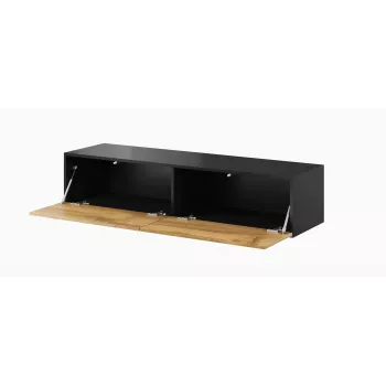 Cama TV stand VIGO 140 30/140/40 Czarny/wotan oak