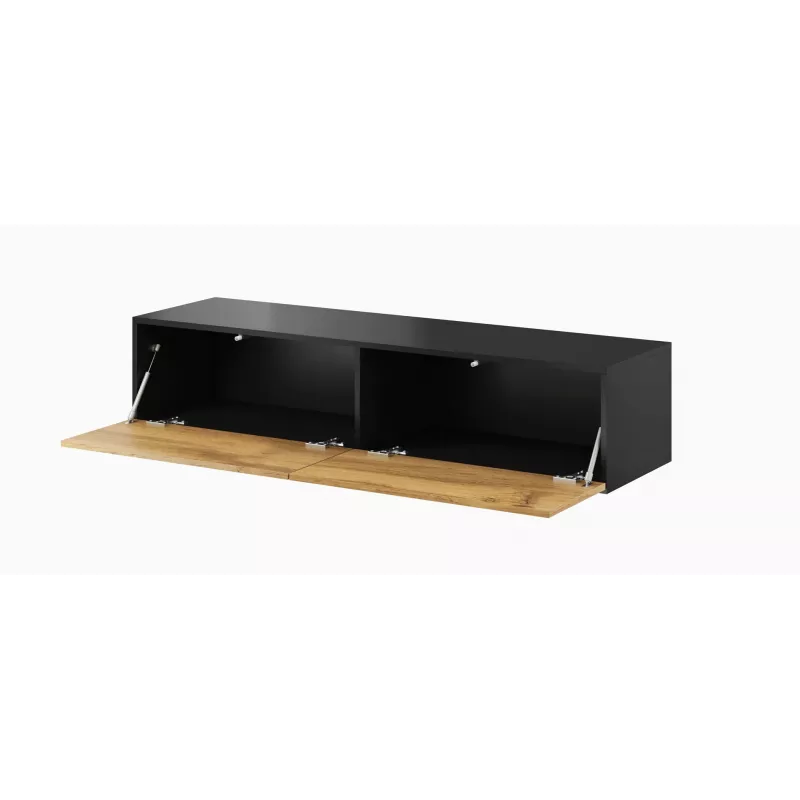 Cama TV stand VIGO 140 30/140/40 Czarny/wotan oak