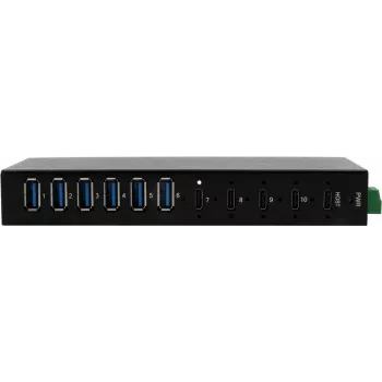 Koncentrator USB Exsys EX-12290HMS — 10-portowy USB 3.2 Gen 2x1 z 4× USB-C i 6× USB-A