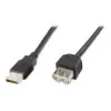 Digitus ASSMANN - Kabel przedłużający USB - USB (W) do USB (W) - 1,8 m (USB/USB 2.0) - Formowany - Czarny (AK-300200-018-S)