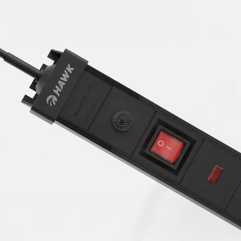 Listwa przeciwprzepięciowa Hawk HWPS503BK z kablem 3 m