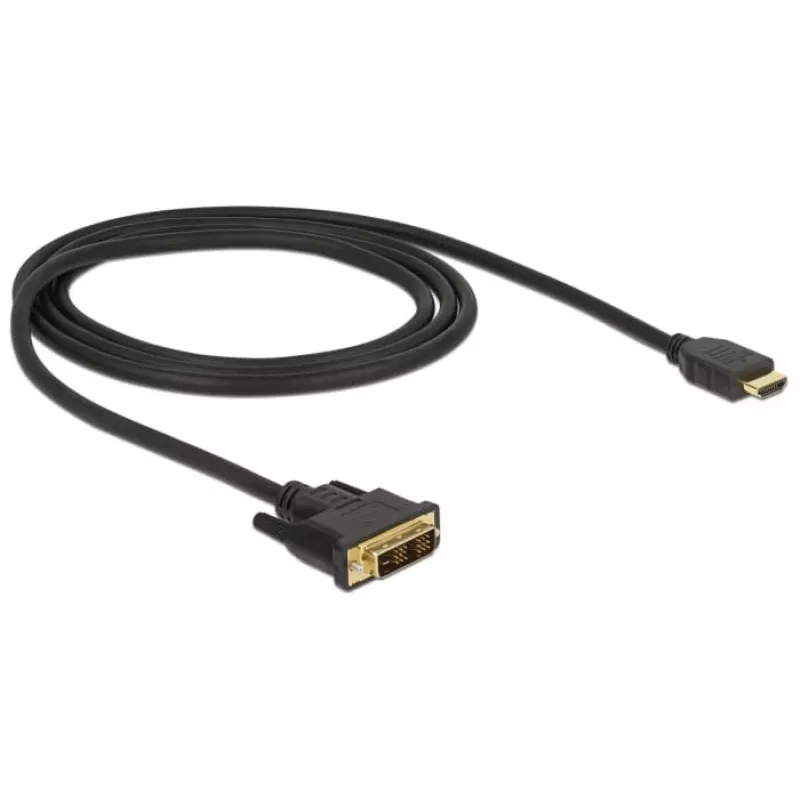 adapter kablowya wideo DeLOCK 85582 1 m HDMI Typ A DVI-D Czarny