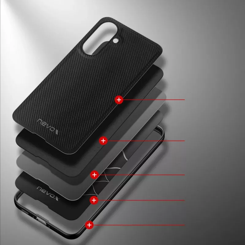StyleShell NYLO, etui na telefon czarne, Samsung Galaxy A36 5G