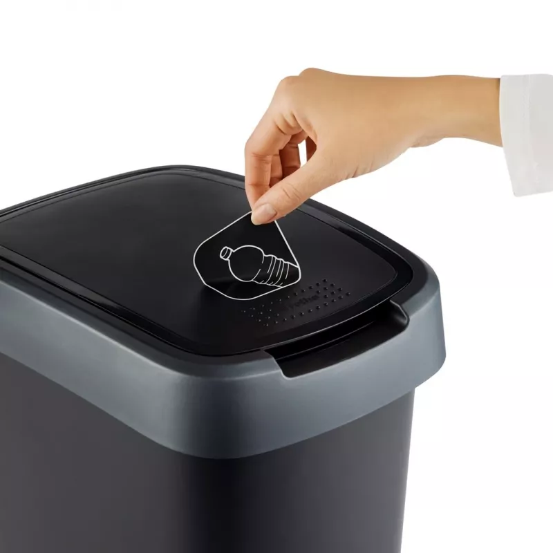 rotho Twist 25 L prostokątny pojemnik do przechowywania z polipropylenu — 25 L, 476×333×252 mm, czarny