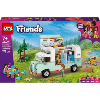 Zestaw LEGO Motor Home 42663 — kamper LEGO Friends, 778 elementów, 3 minilaleczki, od 7 lat