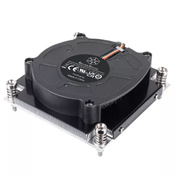 Chłodzenie procesora SILVERSTONE SST-XE01-1700A — wentylator 8 cm, 1000–5500 RPM, podwójne łożysko kulkowe, czarny