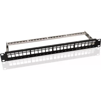 helos Modularny Keystone Panel Patch 19 cali 1U 24-Port, czarny