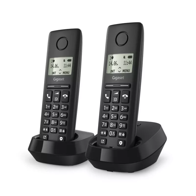 Telefon bezprzewodowy Gigaset Pure 100 Duo — para słuchawek DECT ze stacją bazową