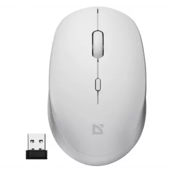 Bezprzewodowa mysz cichy klik AURIS MB-027 800/1200/1600 DPI biała