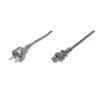 Assmann Power kabel, Schuko - C5, wtyk/gniazdo, 1,8 m, H05VV-F3G 0,75 mm², czarny (AK-440103-018-S)