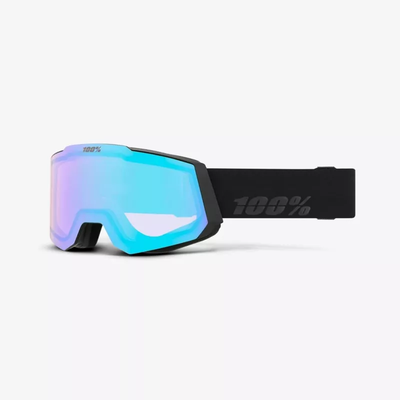 100% SNOWCRAFT Gogle zimowe Czarny Unisex Green, Mirror, Turquoise soczewka cylindryczna (płaska)
