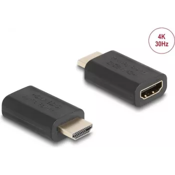 Adapter przejściowy HDMI DeLOCK 64325 Czarny Złącze 1 HDMI Złącze 2 HDMI