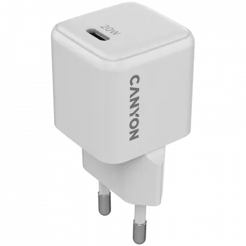 Ładowarka CANYON CU20C GaN 20W 1xPD EU Biała