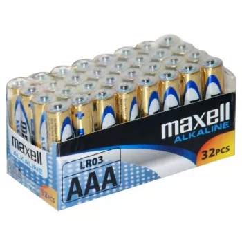 MAXELL ALKALINE LR03 AAA bateria alkaliczna KARTON FOLIA 32 sztuki (8 opakowań po 4 sztuki)
