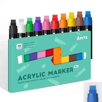 Akrylowe markery Arrtx LC303656, 10 kolorów, cienkie końcówki stożkowe