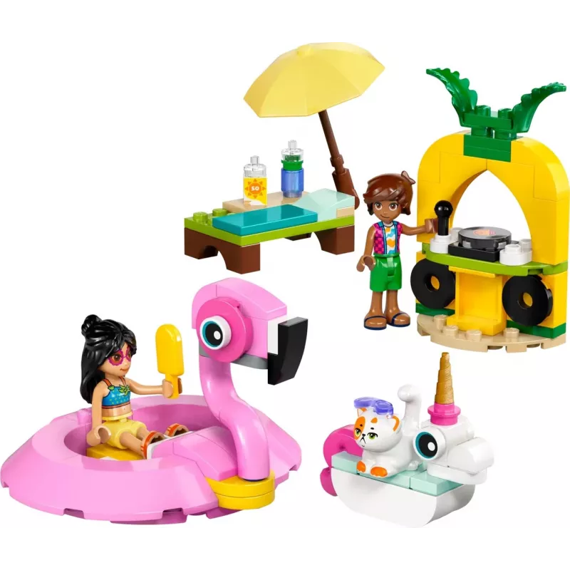 Zestaw konstrukcyjny LEGO Friends 42658 Pool Party z jednorożcem i flamingiem, postacie i akcesoria