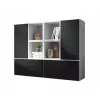 Cama living room furniture set ROCO 19 (4xRO3 + 4xRO6) Biały/Biały/Czarny