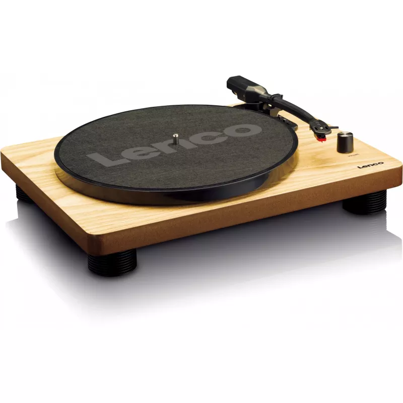 Lenco LS-50 record player w. loudspeaker wood