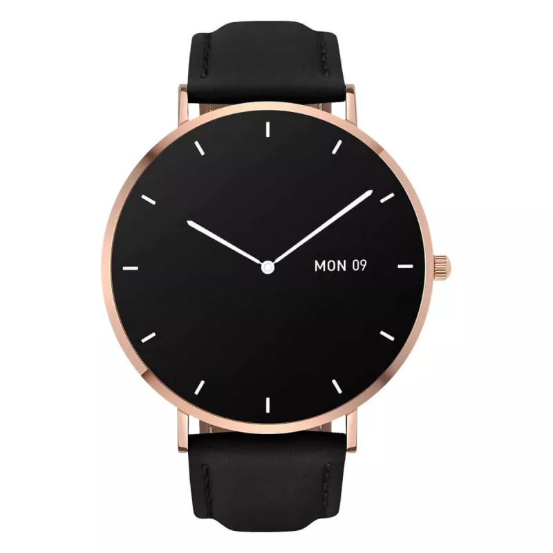 Smartwatch skórzany Garett Verona Gold-Czarny