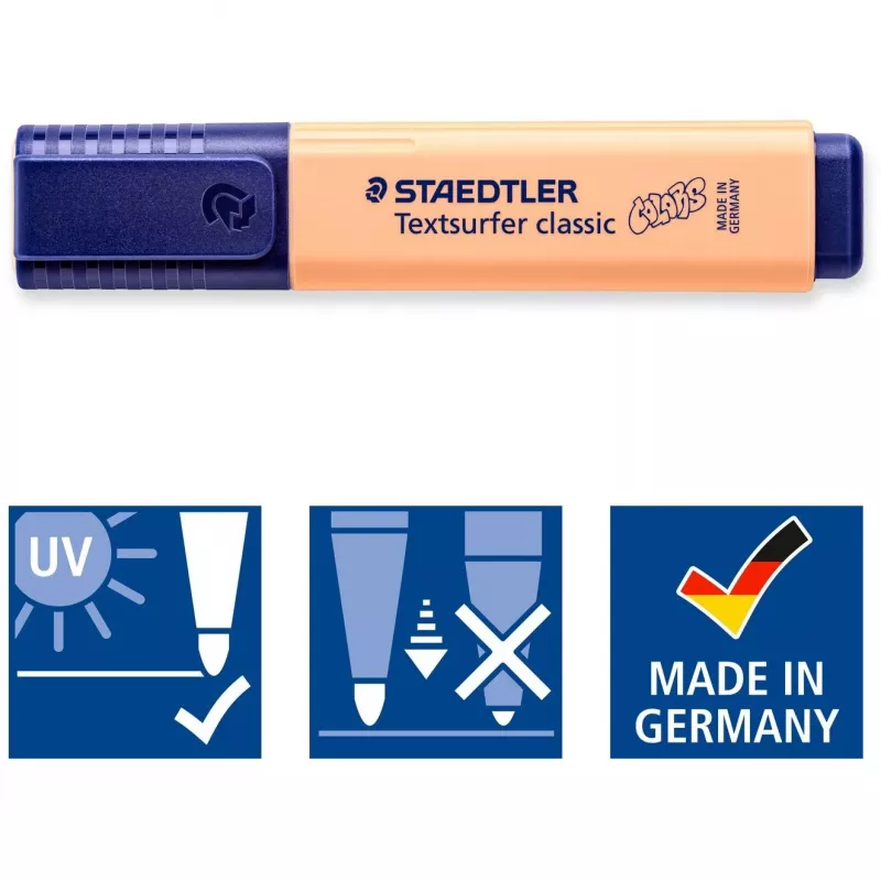 Marker Staedtler 364 C 6 szt. Końcówka dłutowa Limonkowy Miętowy Brzoskwiniowy Różowy Fioletowy Żółty