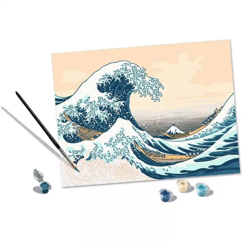 Zestaw do malowania Ravensburger CreArt ART Collection Wielka fala Hokusai 23690 — zestaw artystyczny malowania po numerach