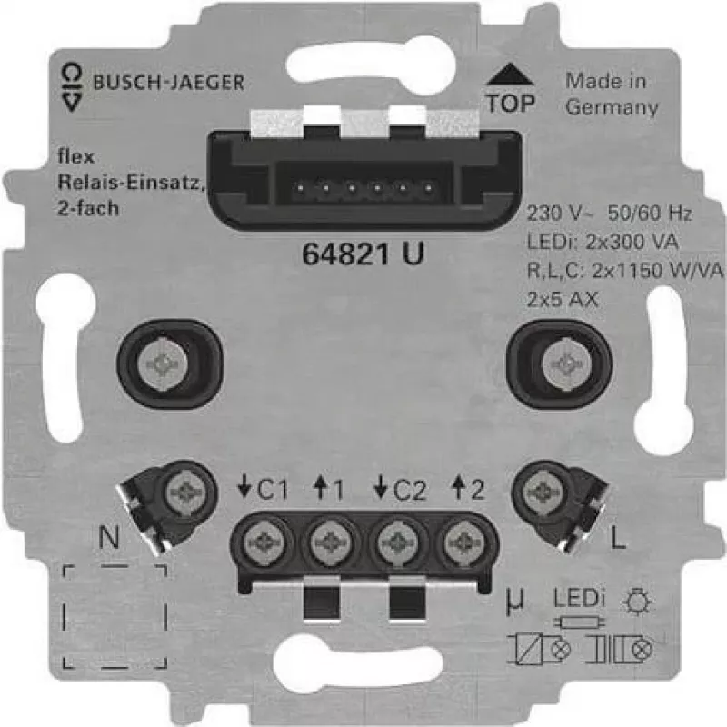 Busch-Jaeger Series Relay-Insert flex 64821 U (2CKA006800A3044)
