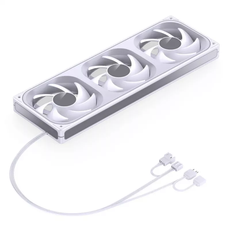 Zestaw wentylatorów 360mm ARGB PWM do chłodnic Jonsbo ZB-360 biały — 3x120mm PWM ARGB do chłodnic cieczy