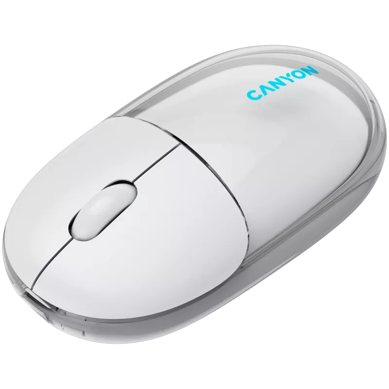 Mysz CANYON OnClick 24 BT/bezprzewodowa przezroczysta/biała
