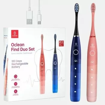 Szczoteczka soniczna Oclean Flow Find Duo Set dla dorosłych Niebieski Różowy OCLEAN