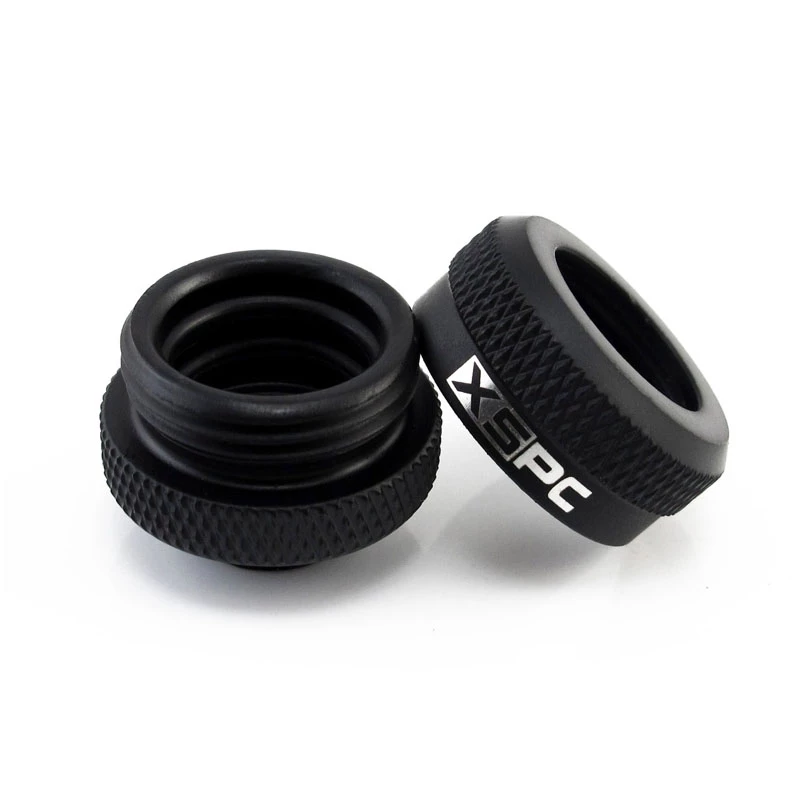 Złącze XSPC G1/4 do rurki sztywnej 14 mm, czarny mat - 8 sztuk