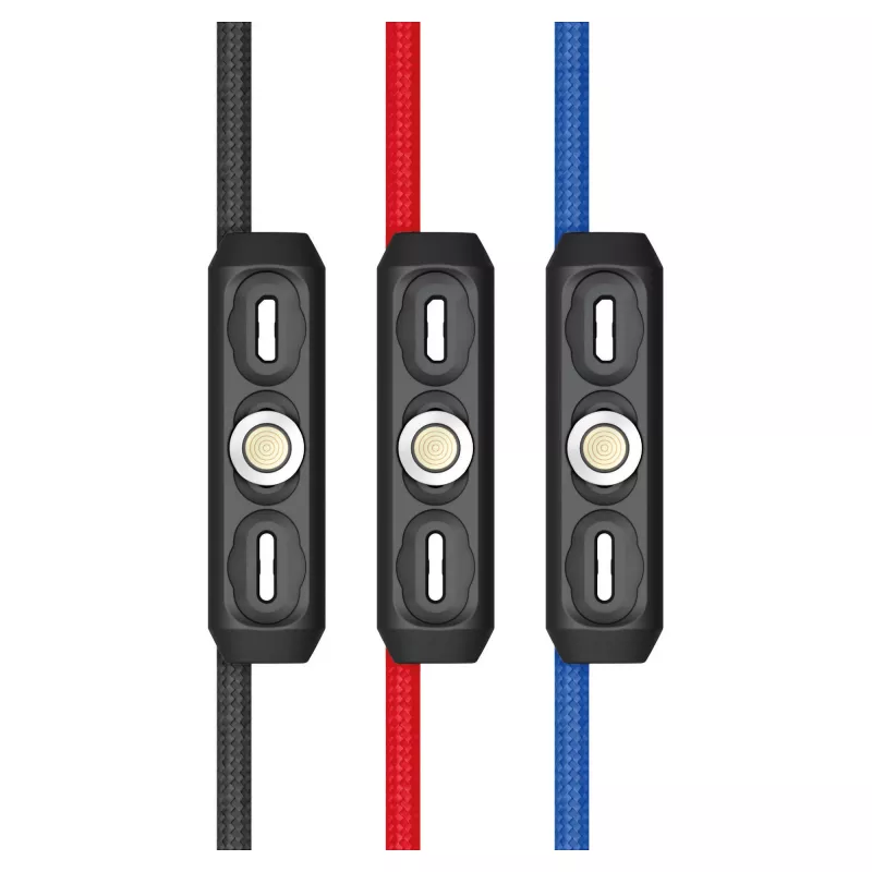 Kabel USB RealPower MagneticCharge3 1m USB A Czarny Niebieski Czerwony