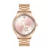 Smartwatch Colmi L28 ze złotą kopertą i złotą bransoletą ze stali nierdzewnej
