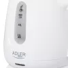 Czajnik elektryczny Adler AD 1373 — pojemność 1 l, 850 W, biały, podstawa 360°, polipropylen