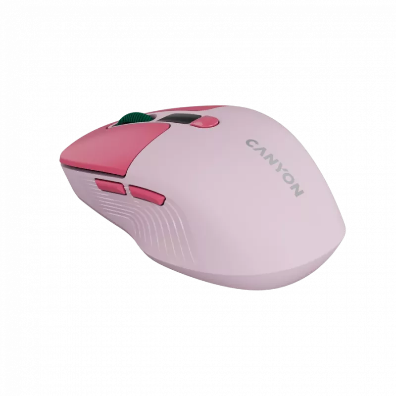 Canyon MW-26 - 2w1 bezprzewodowa mysz optyczna Bluetooth / 2,4 GHz - cicha - różowa
