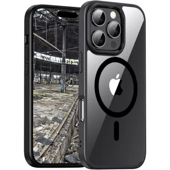 Etui ochronne BackCase jt berlin Hybrid MagSafe do Apple iPhone 16 Pro Max — czarny transparentny