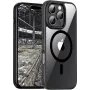 Etui ochronne BackCase jt berlin Hybrid MagSafe do Apple iPhone 16 Pro Max — czarny transparentny