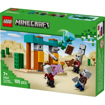 Zestaw konstrukcyjny LEGO The Illager Desert Patrol 21267 – zestaw Minecraft, 105 elementów, 4 minifigurki, 80×60×110 mm