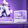 Jonsbo D200 biała obudowa midi tower mATX ze szkłem hartowanym i wyświetlaczem Mini Temp