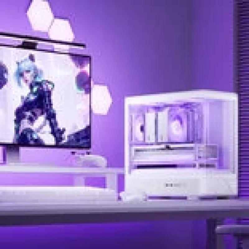 Jonsbo D200 biała obudowa midi tower mATX ze szkłem hartowanym i wyświetlaczem Mini Temp