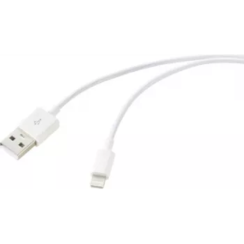 Kabel Renkforce USB 2.0 USB-A, wtyk Apple Lightning 1,00 m, biały RF-6857548 (RF-6857548)