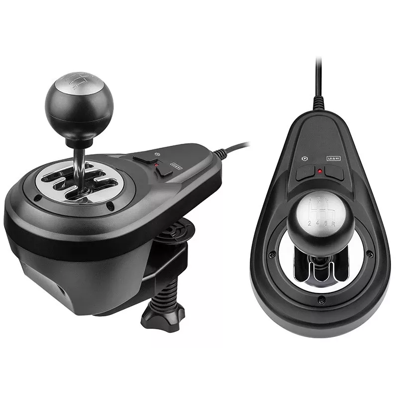Manual gearbox shifter TRACER TRAJOY47345 — przewodowy kontroler simracingowy 6-w-1, kabel 1,8 m, czarny, ergonomiczny antypoślizgowy uchwyt, obrót 270°