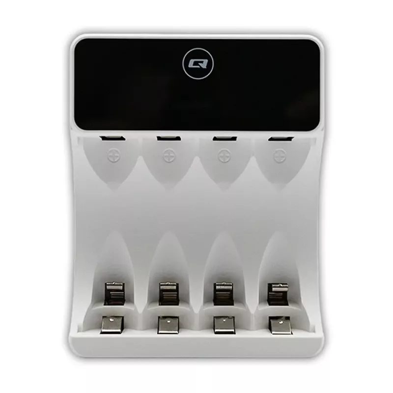 Ładowarka QOLTEC 50848 do akumulatorów NiMH AAA (R03) i AA (R6) z wyświetlaczem LCD