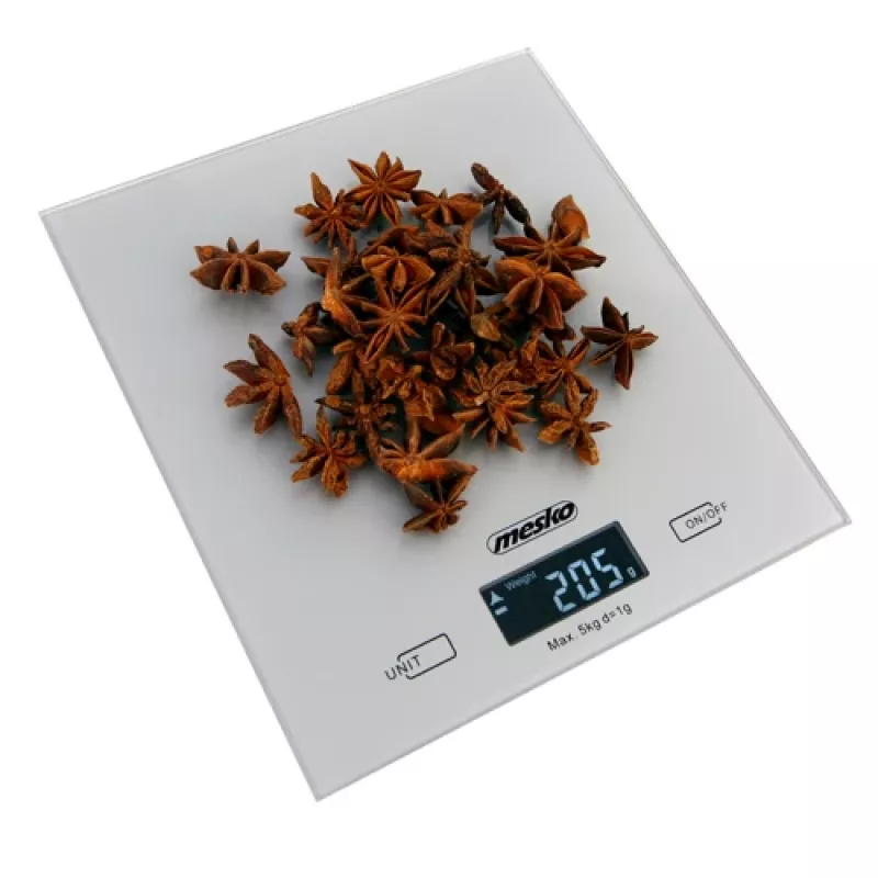 Mesko | Waga kuchenna | MS 3145 | Maksymalna waga (udźwig) 5 kg | Działka 1 g | Typ wyświetlacza LCD | Srebrny
