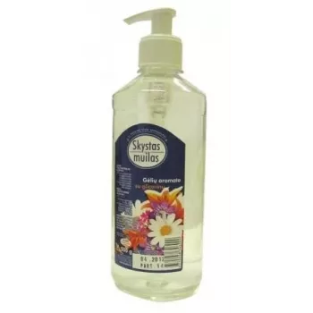 Mydło w płynie z gliceryną, zapach kwiatowy (bez barwników), z dozownikiem, 500ml