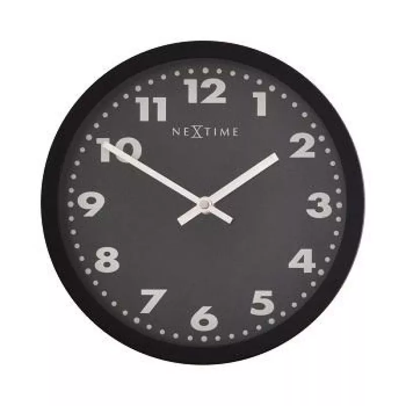 Zegar ścienny NeXtime 2906ma Mercure, Ø 25 cm, czarny