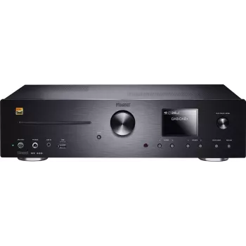Odbiornik stereo Magnat MC 400 — 2.0 kanałów, 40 W na kanał, odtwarzacz CD, Wi‑Fi, Bluetooth, DAB/FM, Ethernet (czarny)