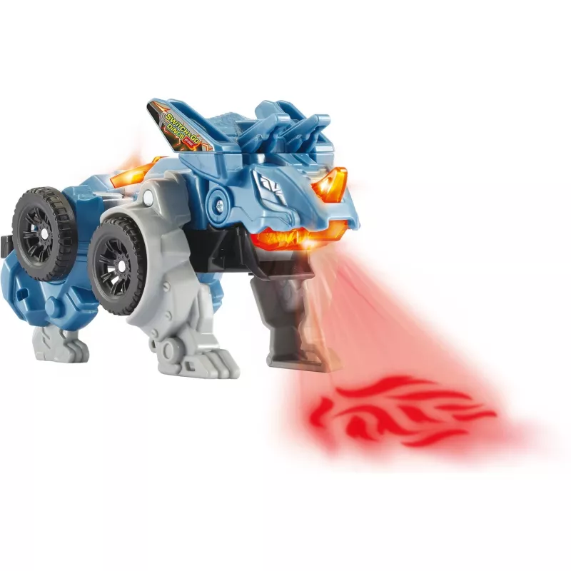 Switch & Go Dinos — Fire-Mini-Triceratops, Figurka do zabawy
